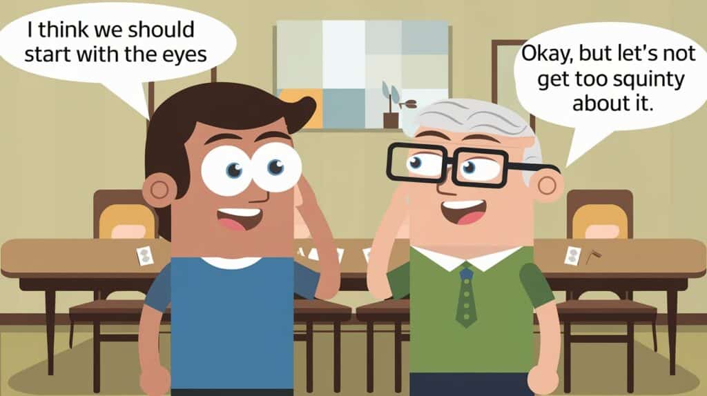 Dialogue with Eye Puns