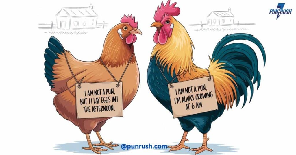 hen  and rooster