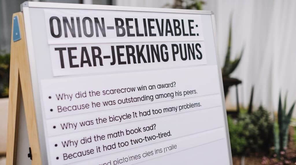 Onion-believable: Tear-jerking Puns